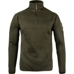 JERSEY MELANGE QUARTER ZIP...